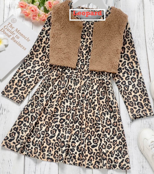 Leopard Dress With Vest