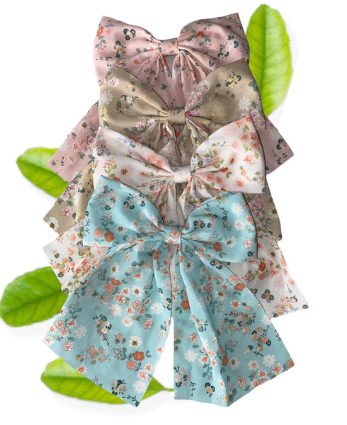 Soft Flow Flower Cheer Bow