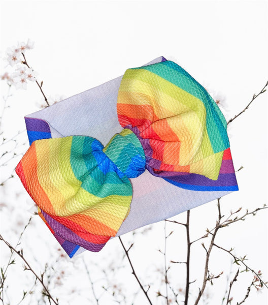 Infant Rainbow Bow Headband