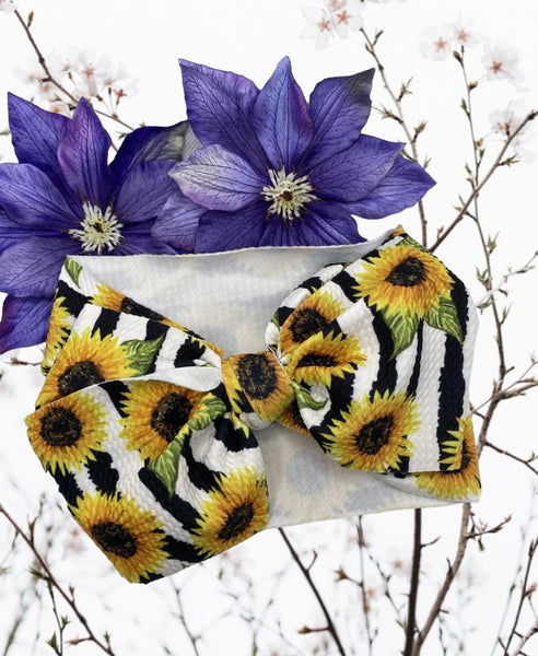 Infant Sunflower Bow Headband
